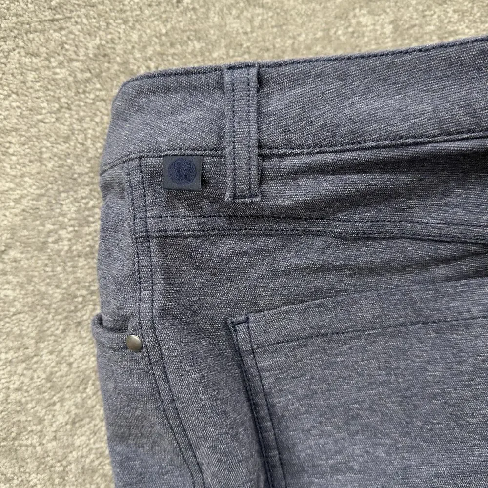 Lululemon ABC Classic Fit Straight Leg Warpstreme Five Pocket Pant Blue 34X32